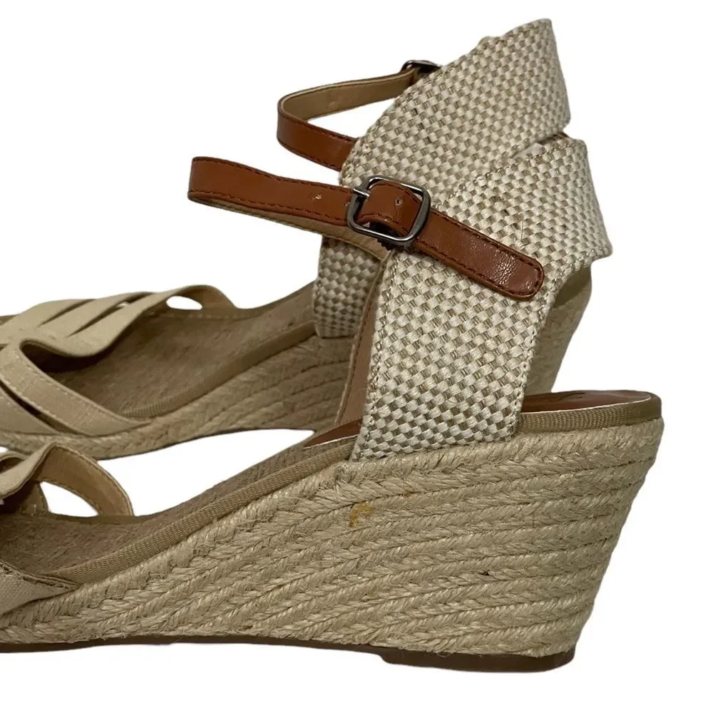 Lucky Brand Kylo Espadrille Strappy Wedge Sandals